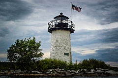 Ladies Delight Lighthouse on Lake Cobbosseecontee in Maine